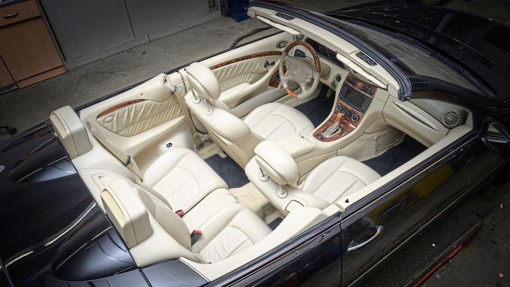 Lederaufbereitung beim Mercedes CLK Cabrio