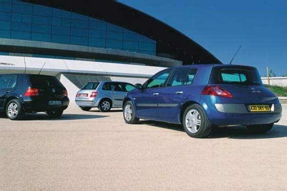Renault Mégane II gegen Fiat Stilo und VW Golf