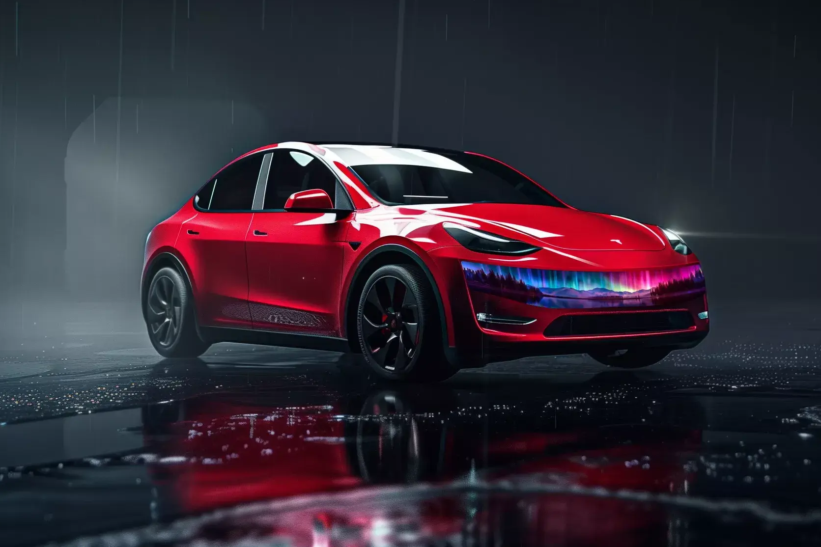 Tesla Model Y mit Evision-Front