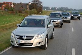 VW Tiguan 2.0 TDI Opel Antara 2.0 CDTI Toyota RAV4 2.2 D-4D Land Rover Freelander TD4
