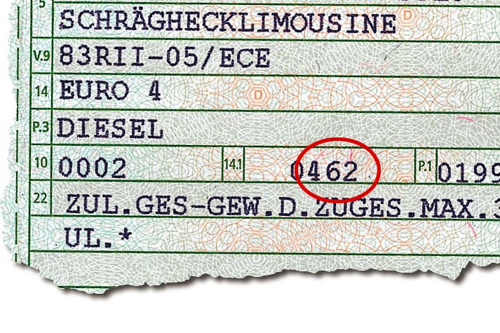 Neuer Fahrzeugschein