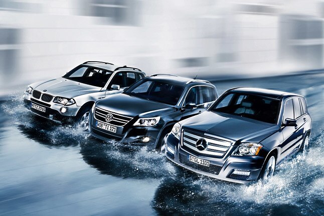 BMW X3, VW Tiguan, Mercedes-Benz GLK