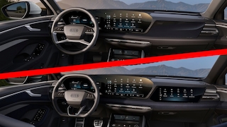 Vergleich des Basis- und Topinneraums des Audi A6 Avant
