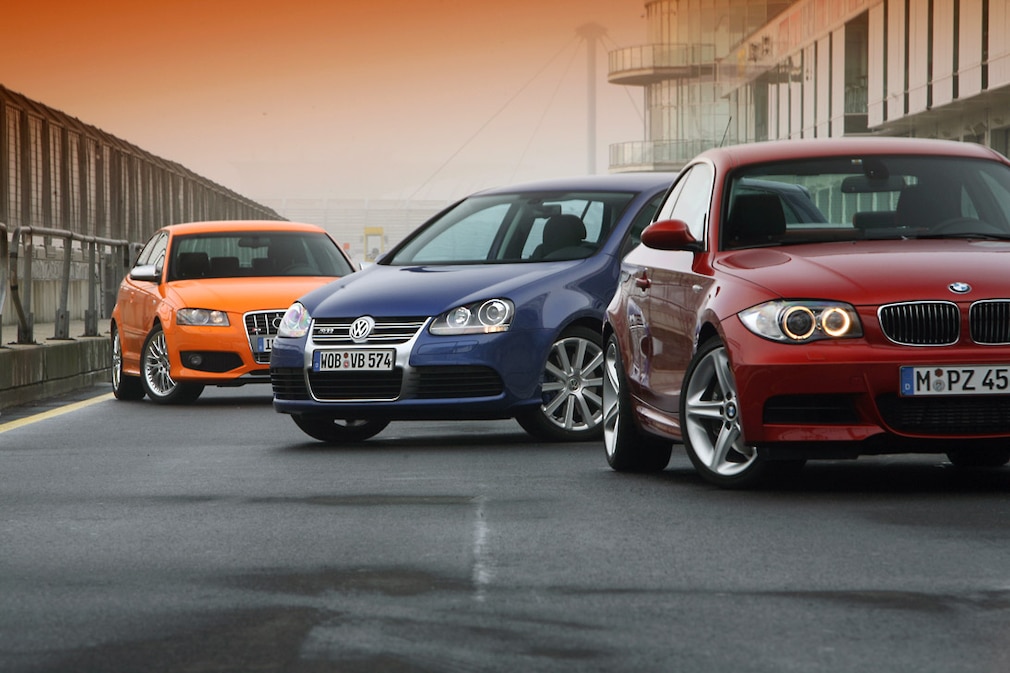 Audi S3  Volkswagen VW Golf R 32 1er BMW 135i Coupé