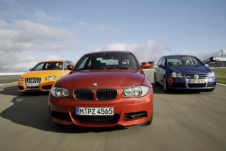 BMW 135i Coupé Audi S3 VW Golf R32