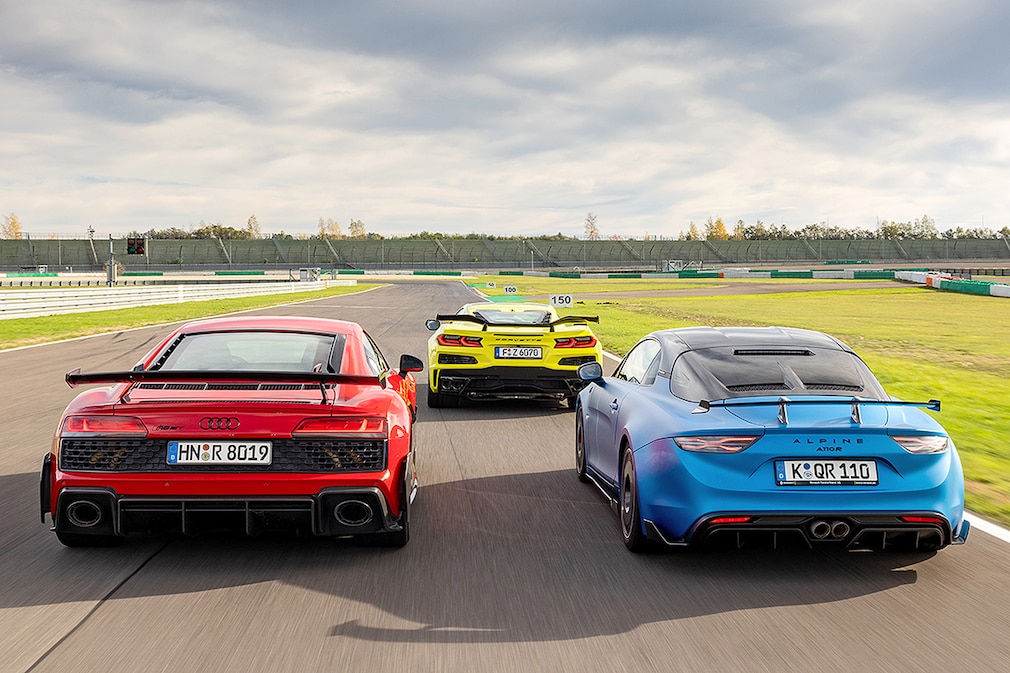 Audi R8 GT Corvette C8 Z06 Alpine A110 R