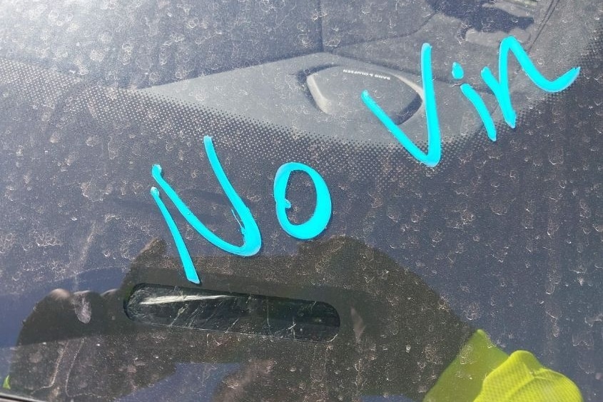 Detailbild der fehelnden FIN eines Lamborhini Urus Performante