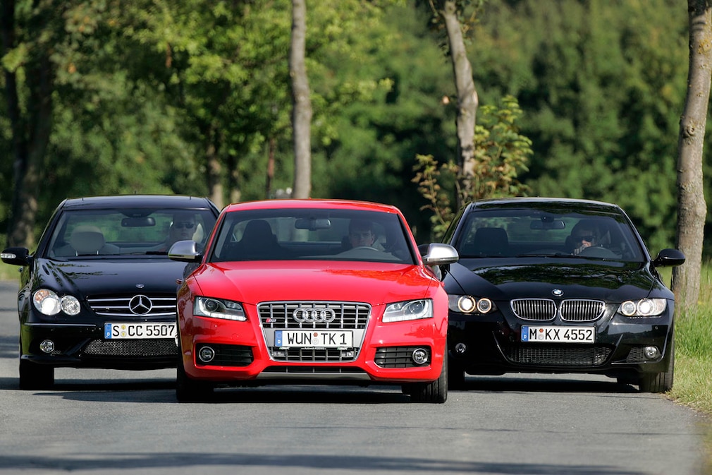 Mercedes CLK 500 Audi S4 BMW 335i Coupé