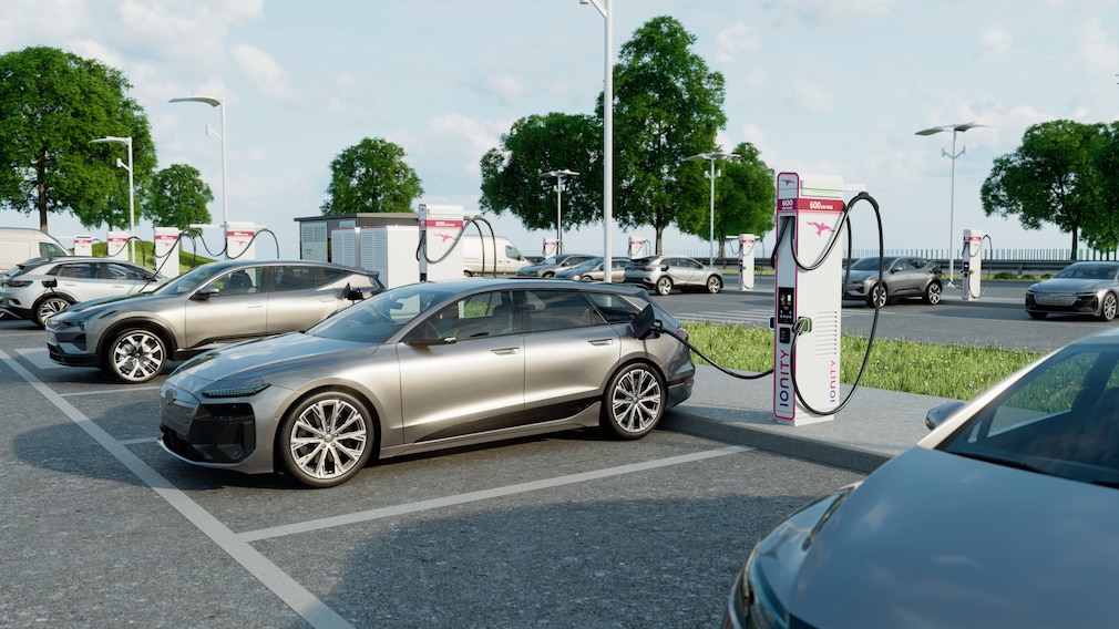 Schnellladen mit bis zu 600 kW Ladeleistung bei Ionity