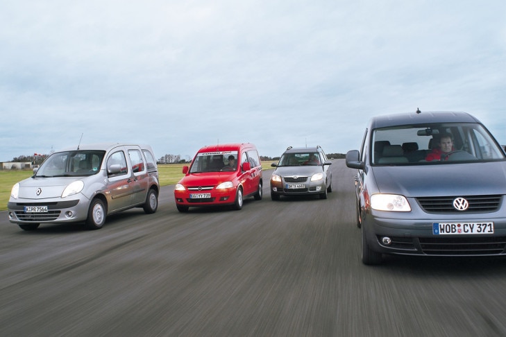 Renault Kangoo, Opel Combo, Skoda Roomster, VW Caddy Life im Test