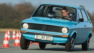 VW Polo 1 von vorn im Elchtest