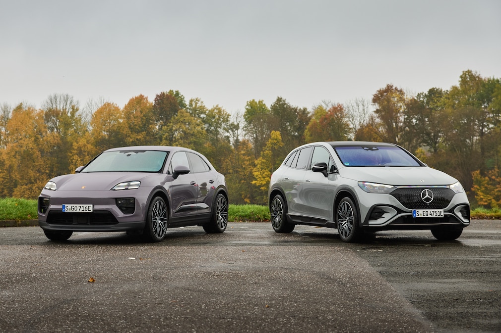 Mercedes EQE 500 4Matic SUV Porsche Macan 4