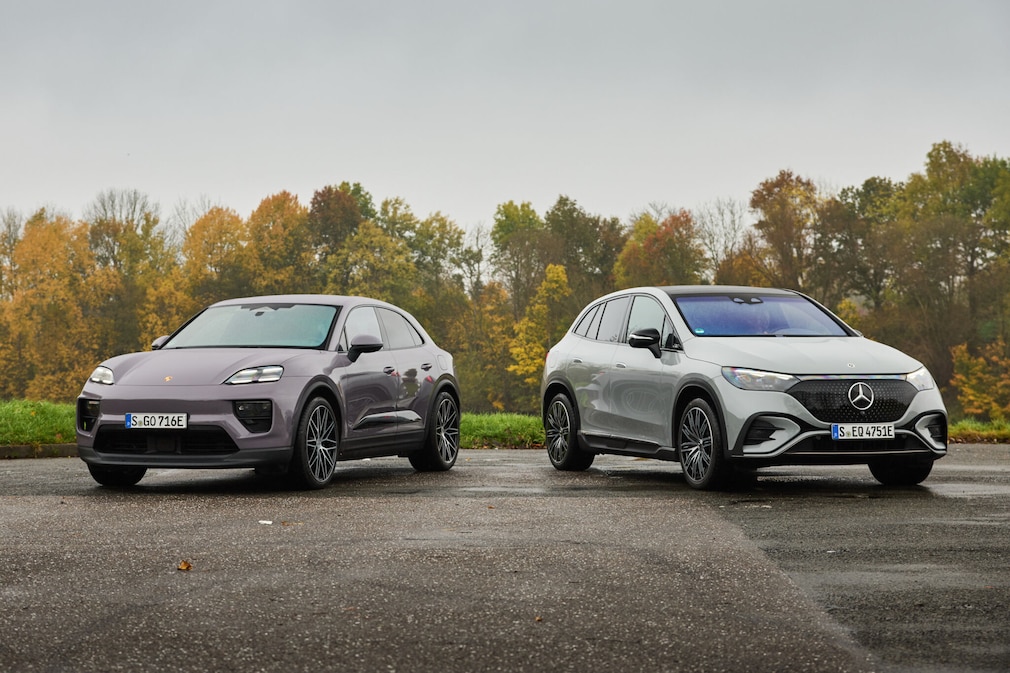 Mercedes EQE 500 4Matic SUV Porsche Macan 4