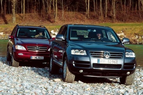 Mercedes ML 400 CDI, VW Touareg 5.0 V10 TDI