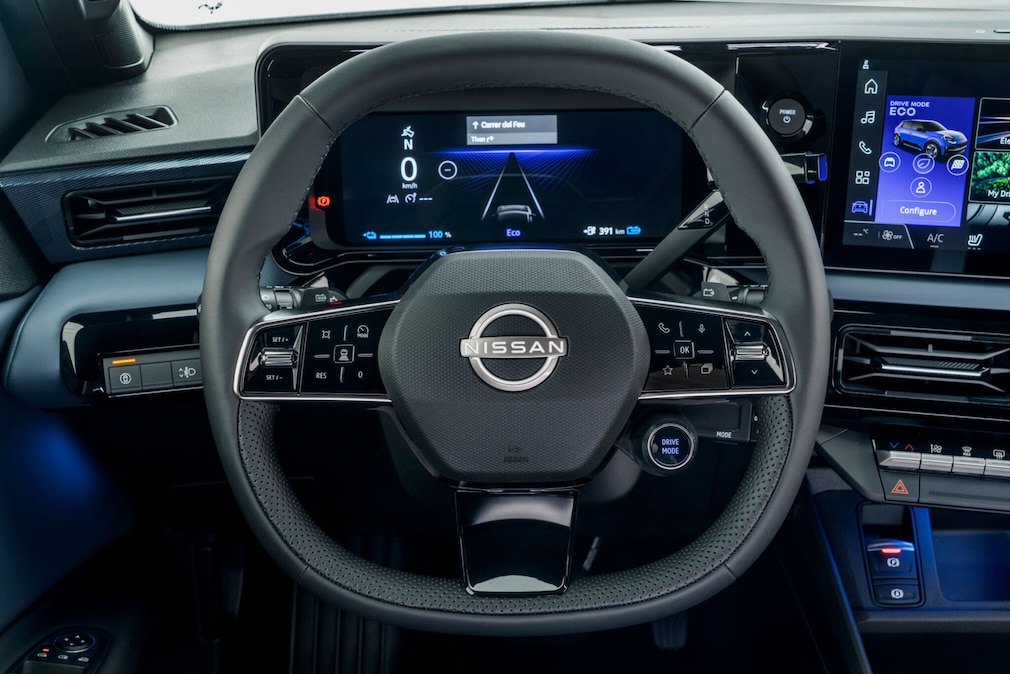 Das Lenkrad des Nissan Micra