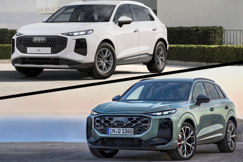 Audi Q3 Basisiausstattung versus Werbefotos