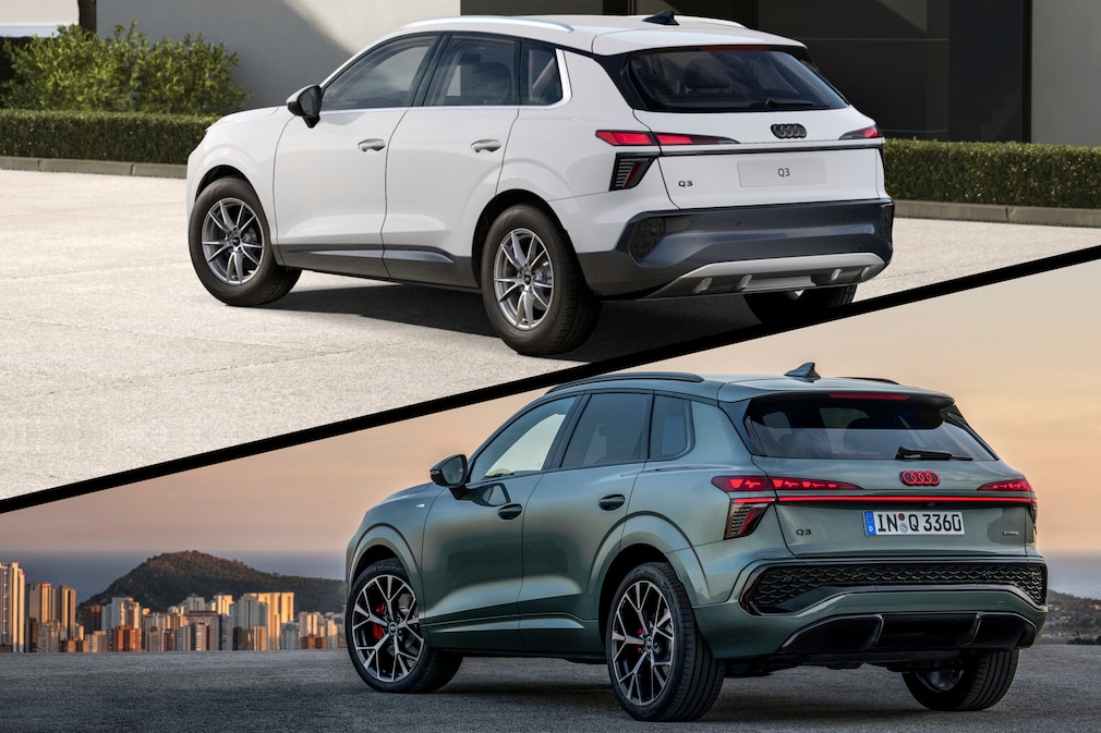 Audi Q3 Basisiausstattung versus Werbefotos