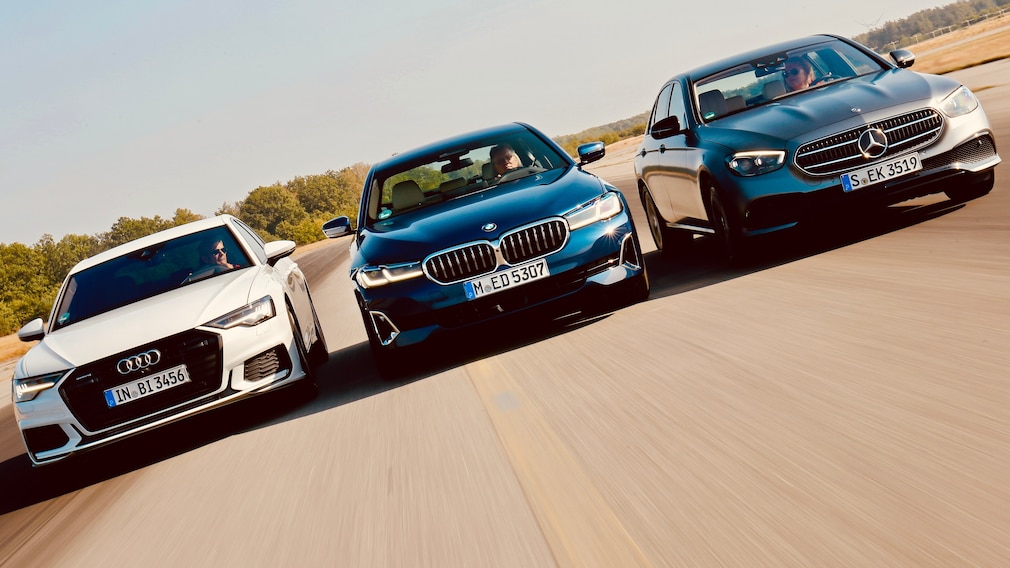 Audi A6 (C8), BMW 5er (G30) und Mercedes E-Klasse (W213) im TÜV-Vergleich