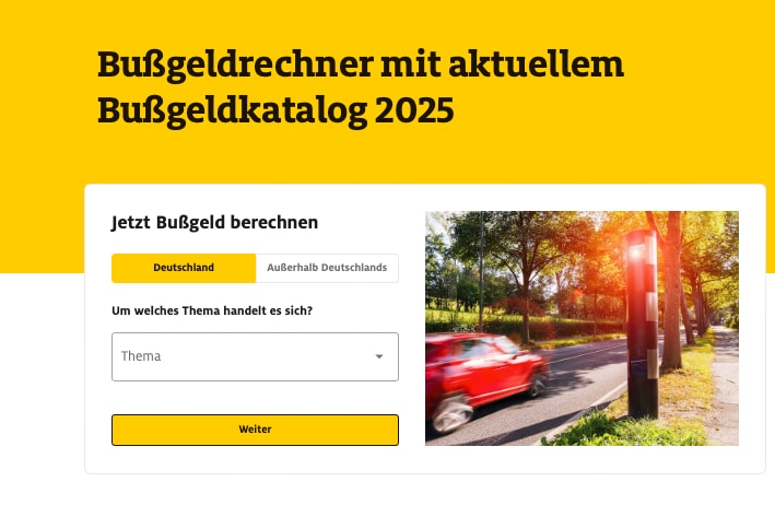 ADAC Bußgeldrechner