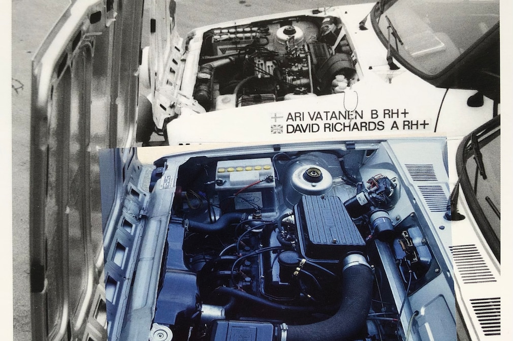 Motorraum und Motor der Studie Ford Fiesta RS