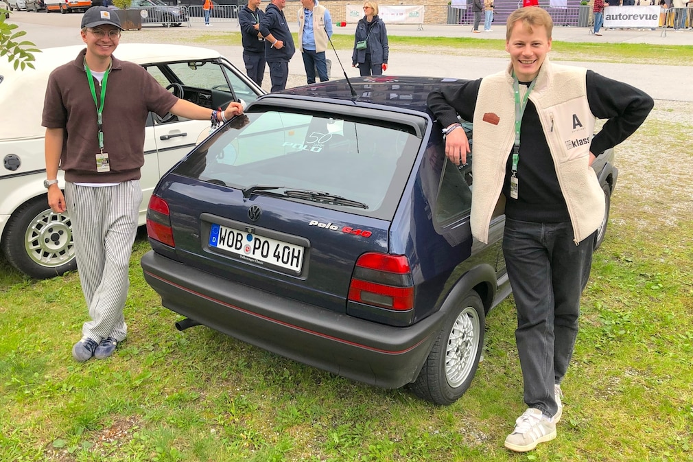 Fabian Becvar und Lukas Tobler am VW Polo G40 Baujahr 1992