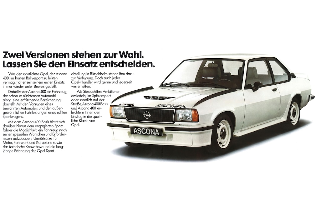 Prospekt Opel Ascona 400 Basis
