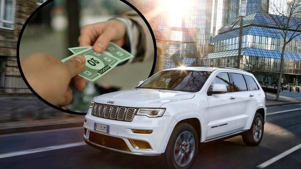Jeep Grand Cherokee mit Monopoly-Geld bezahlen