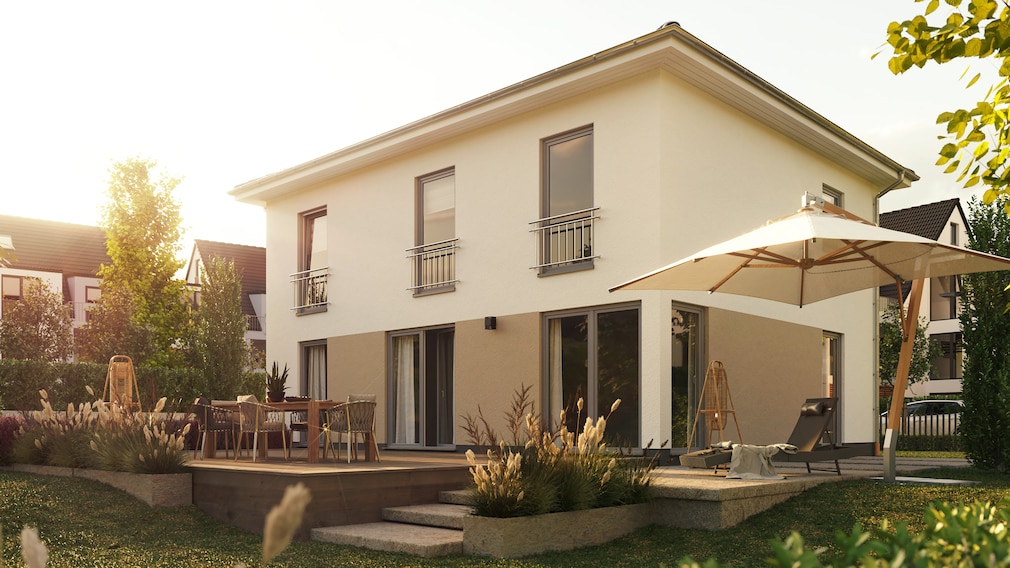 Muster Traumhaus freistehend mit Garten