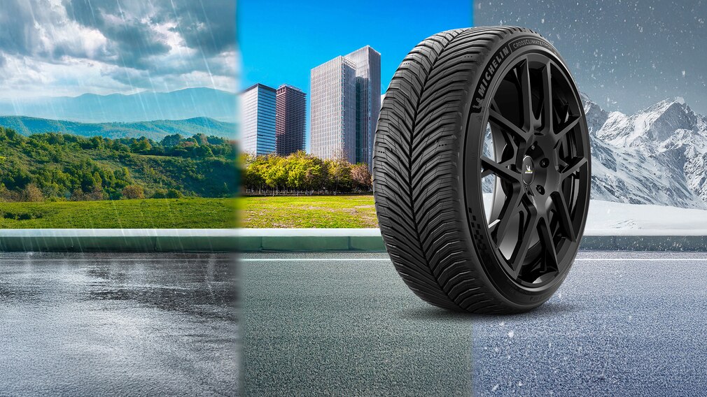 Der MICHELIN CrossClimate 3 Sport vor den Hintergrund verschiedener Wetterbedingungen