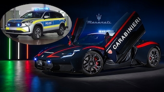 Maserati MCPura der Carabinieri und Skoda Kodiaq der Polizei