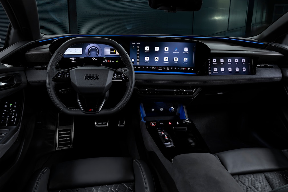 Audi Mittelklasse-Cockpit mit neuer Benutzeroberfläche.