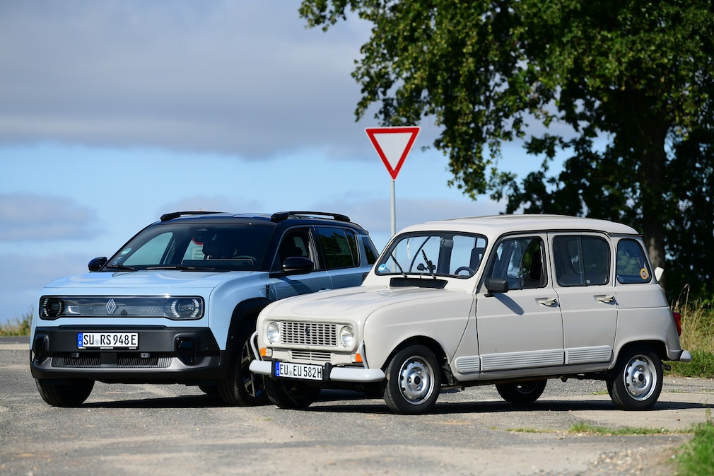 Renault 4 E-Tech elektrisch gegen R4 (1961): Neu vs. Alt