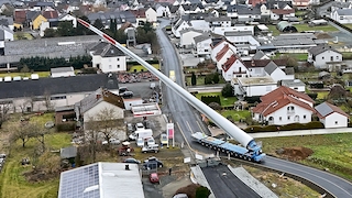 74,5 Meter auf Achse: Der längste Transport Hessens