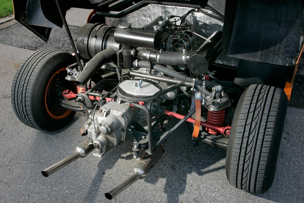 Motor und Hinterachse des Melkus RS1000