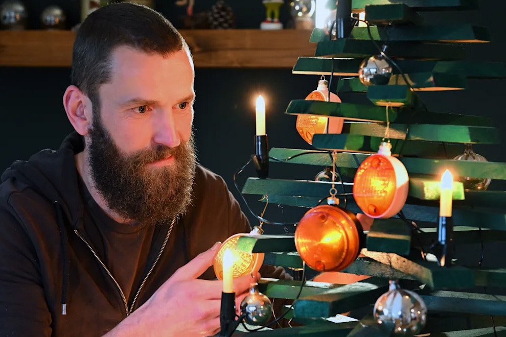 Simson-Blinker als Christbaumkugeln