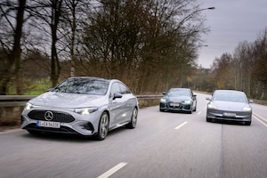 BMW i4 eDrive40 Mercedes CLA 250+ Tesla Model 3 Maximale Reichweite RWD