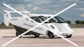 Das Aircar der Firma Klein Vision in der Luft.