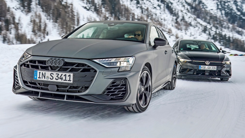 VW Golf R und Audi S3 im Wintervergleich