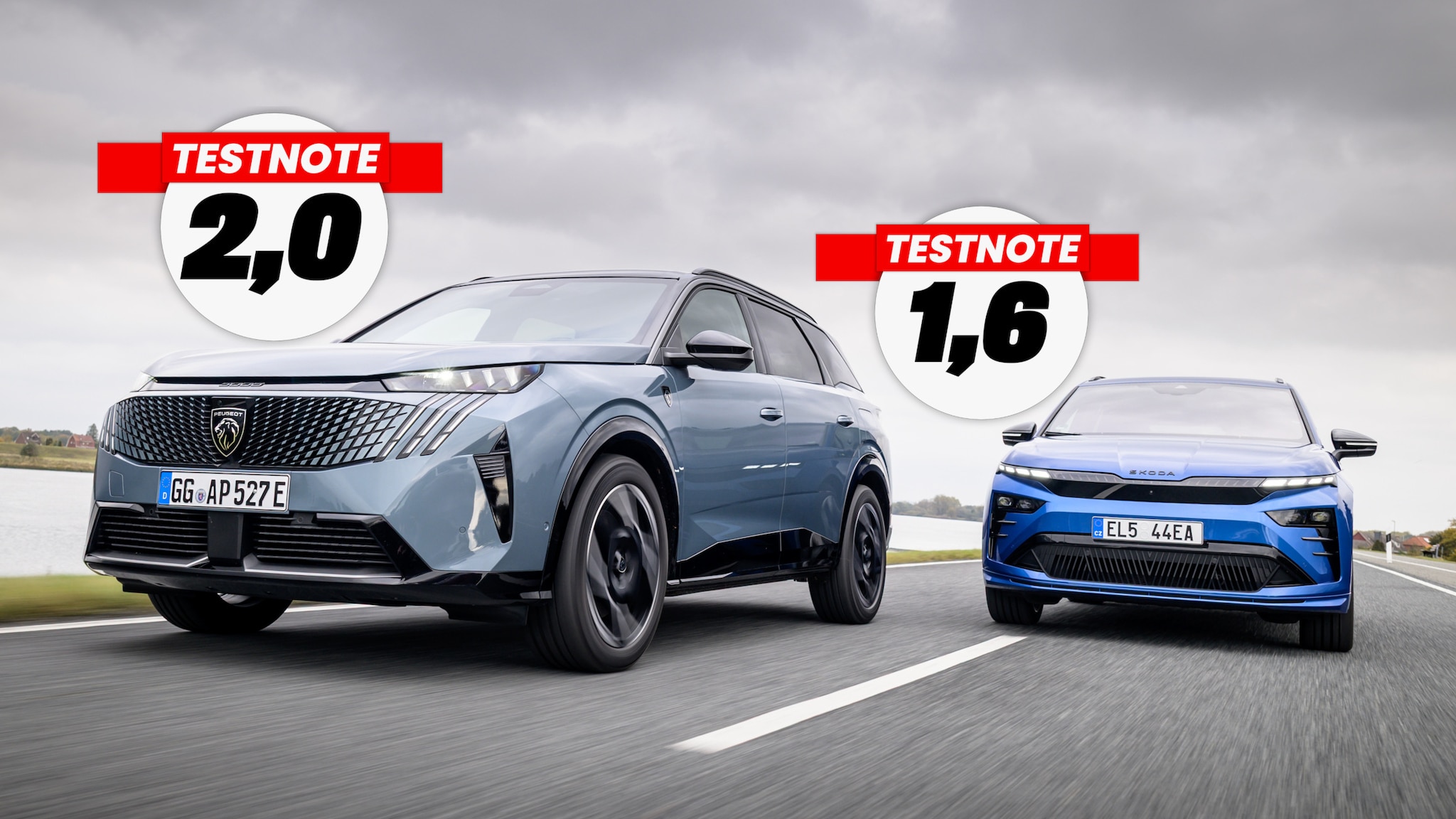 Clever-und-stark-Skoda-Enyaq-und-Peugeot-E-5008-im-E-SUV-Test