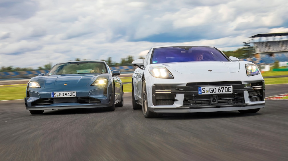 Porsche Panamera Turbo S E-Hybrid vs. Taycan Turbo GT: Testvergleich