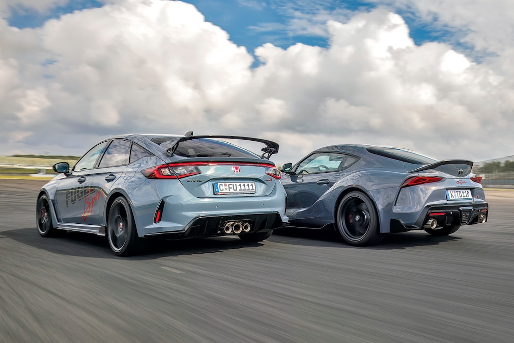 Honda Civic Type R gegen Toyota GR Supra Lightweight Evolution