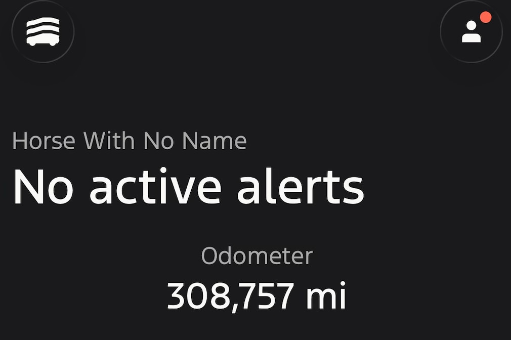 Ford Mustang Mach-E von David Blenkle US-Dauerläufer mit Kilometerstand von über 316.000 Meilen Display