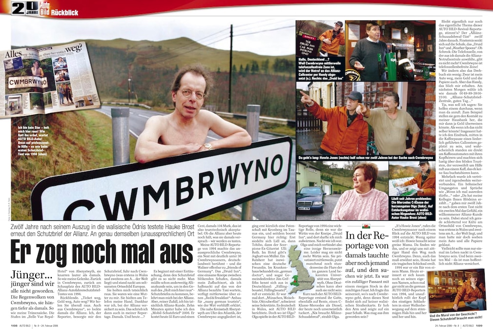 AUTO BILD-Doppelseite, Headline: Er zog noch mal aus