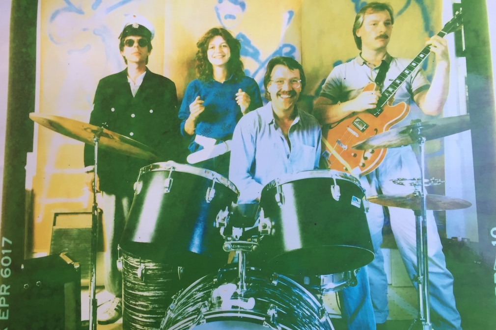 historisches Farbfoto: Musik-Band
