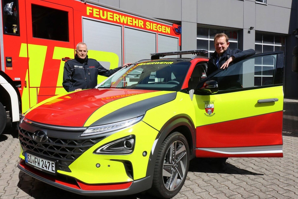Hyundai Nexo als Wasserstoff-Kommandofahrzeug vorgesehen - aber Siegen hat keine Wasserstoff-Tankstelle