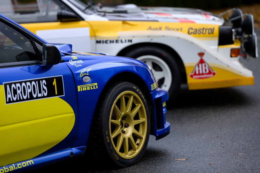 Vorderrad des Subaru Impreza WRC