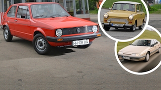VW Golf Mk1 Diesel, Trabant 601 und Citroen XM