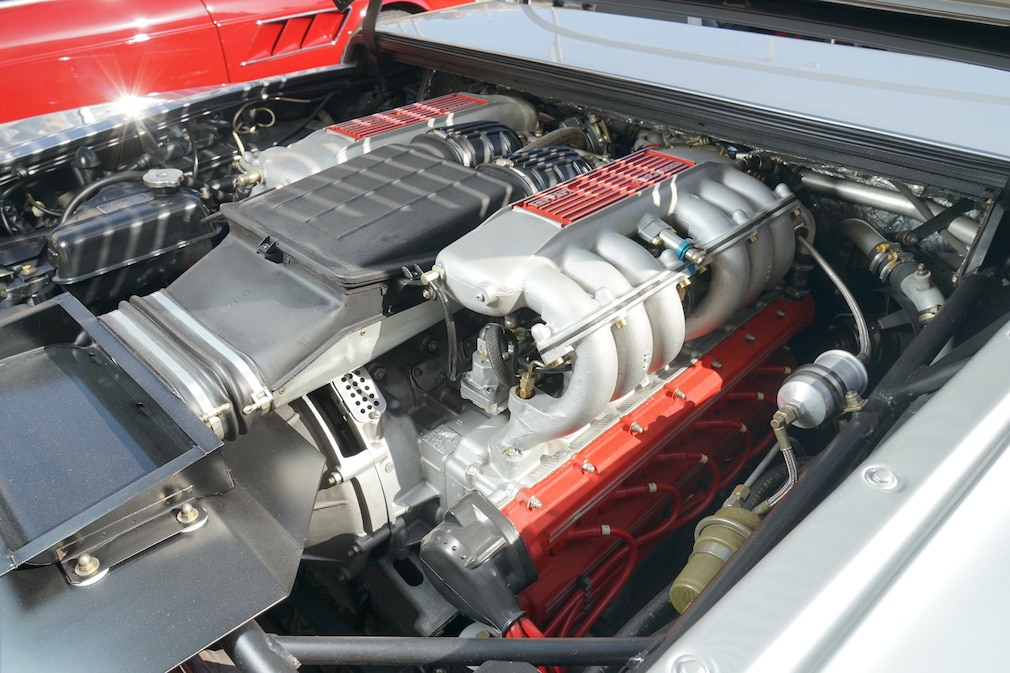 Motor des Ferrari Testarossa