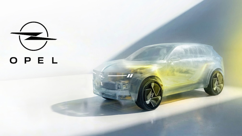 Fotokollage mit den Logos der Autohersteller Opel und Leapmotor