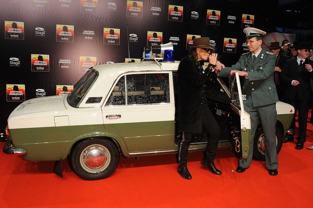 Udo Lindenberg mit Auto
